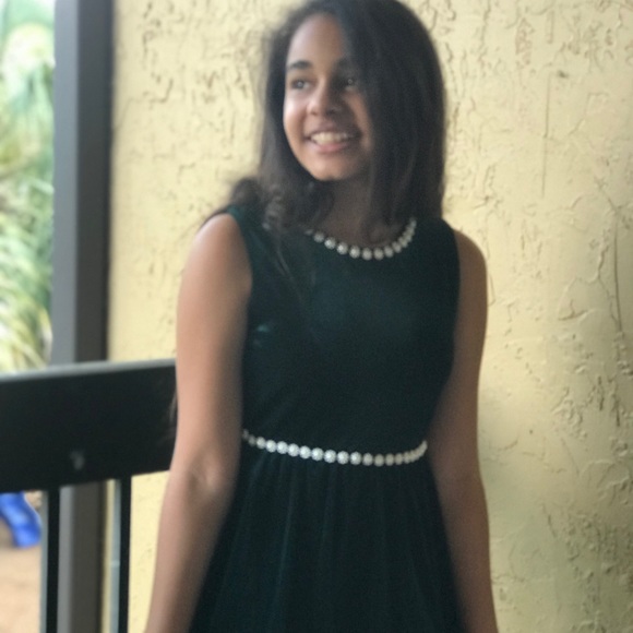 Rare Editions green dress - Picture 3 of 5